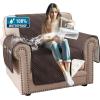 imageHVERSAILTEX 100 Waterproof Loveseat Covers for 2 Cushion Couch Modern Sofa Covers Waterproof and Washable Thick Soft Couch Cover for Dogs with Elastic Straps Loveseat GreyBeigeChocolateBeige