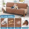 imageHVERSAILTEX 100 Waterproof Loveseat Covers for 2 Cushion Couch Modern Sofa Covers Waterproof and Washable Thick Soft Couch Cover for Dogs with Elastic Straps Loveseat GreyBeigeTerracottaBeige