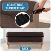 imageHVERSAILTEX 100 Waterproof Loveseat Covers for 2 Cushion Couch Modern Sofa Covers Waterproof and Washable Thick Soft Couch Cover for Dogs with Elastic Straps Loveseat GreyBeigeBrownBeige