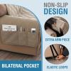 imageHVERSAILTEX 100 Waterproof Loveseat Covers for 2 Cushion Couch Modern Sofa Covers Waterproof and Washable Thick Soft Couch Cover for Dogs with Elastic Straps Loveseat GreyBeigeTaupeBeige