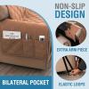 imageHVERSAILTEX 100 Waterproof Loveseat Covers for 2 Cushion Couch Modern Sofa Covers Waterproof and Washable Thick Soft Couch Cover for Dogs with Elastic Straps Loveseat GreyBeigeTerracottaBeige