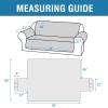 imageHVERSAILTEX 100 Waterproof Loveseat Covers for 2 Cushion Couch Modern Sofa Covers Waterproof and Washable Thick Soft Couch Cover for Dogs with Elastic Straps Loveseat GreyBeigeBlackBeige