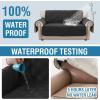 imageHVERSAILTEX 100 Waterproof Loveseat Covers for 2 Cushion Couch Modern Sofa Covers Waterproof and Washable Thick Soft Couch Cover for Dogs with Elastic Straps Loveseat GreyBeigeBlackBeige