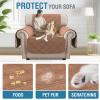 imageHVERSAILTEX 100 Waterproof Loveseat Covers for 2 Cushion Couch Modern Sofa Covers Waterproof and Washable Thick Soft Couch Cover for Dogs with Elastic Straps Loveseat GreyBeigeTerracottaBeige