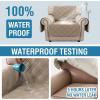 imageHVERSAILTEX 100 Waterproof Loveseat Covers for 2 Cushion Couch Modern Sofa Covers Waterproof and Washable Thick Soft Couch Cover for Dogs with Elastic Straps Loveseat GreyBeigeTaupeBeige