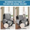 imageHVERSAILTEX 100 Waterproof Power Lift Recliner Chair Cover NonSlip Electric Reclining Cover for Recliner Chair Washable Power Lift Recliner Cover Stay in Place Ideal Furniture Protector GrayDove Gray