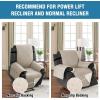 imageHVERSAILTEX 100 Waterproof Power Lift Recliner Chair Cover NonSlip Electric Reclining Cover for Recliner Chair Washable Power Lift Recliner Cover Stay in Place Ideal Furniture Protector GrayPale Oak