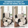 imageHVERSAILTEX 100 Waterproof Power Lift Recliner Chair Cover NonSlip Electric Reclining Cover for Recliner Chair Washable Power Lift Recliner Cover Stay in Place Ideal Furniture Protector GrayIvory