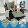 imageHVERSAILTEX 100 Waterproof Power Lift Recliner Chair Cover NonSlip Electric Reclining Cover for Recliner Chair Washable Power Lift Recliner Cover Stay in Place Ideal Furniture Protector GraySage