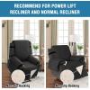 imageHVERSAILTEX 100 Waterproof Power Lift Recliner Chair Cover NonSlip Electric Reclining Cover for Recliner Chair Washable Power Lift Recliner Cover Stay in Place Ideal Furniture Protector GrayBlack