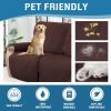 imageHVERSAILTEX 100 Waterproof Recliner Cover 1Piece Recliner Sofa Cover for 3 Cushion Couch Furniture Protector Cover with Non Slip Backing and Strap for Kids Dogs Pets3 Seater Rocket GrayChocolate