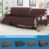 imageHVERSAILTEX 100 Waterproof Recliner Cover 1Piece Recliner Sofa Cover for 3 Cushion Couch Furniture Protector Cover with Non Slip Backing and Strap for Kids Dogs Pets3 Seater Rocket GrayChocolate