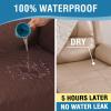 imageHVERSAILTEX 100 Waterproof Recliner Cover 1Piece Recliner Sofa Cover for 3 Cushion Couch Furniture Protector Cover with Non Slip Backing and Strap for Kids Dogs Pets3 Seater Rocket GrayChocolate