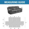 imageHVERSAILTEX 100 Waterproof Recliner Cover 1Piece Recliner Sofa Cover for 3 Cushion Couch Furniture Protector Cover with Non Slip Backing and Strap for Kids Dogs Pets3 Seater Rocket GrayRocket Gray