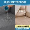 imageHVERSAILTEX 100 Waterproof Recliner Cover 1Piece Recliner Sofa Cover for 3 Cushion Couch Furniture Protector Cover with Non Slip Backing and Strap for Kids Dogs Pets3 Seater Rocket GrayRocket Gray
