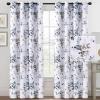 imageHVERSAILTEX Blackout Curtains for Living Room Darkening Thermal Insulated Panels 84 Inch Long Light Blocking Grommet CurtainsDrapes 2 Panels Vintage Classical Floral Printing Bluestone and TaupeBluestoneTaupe