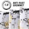 imageHVERSAILTEX Blackout Curtains for Living Room Darkening Thermal Insulated Panels 84 Inch Long Light Blocking Grommet CurtainsDrapes 2 Panels Vintage Classical Floral Printing Bluestone and TaupeGreyYellow