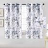 imageHVERSAILTEX Blackout Curtains for Living Room Darkening Thermal Insulated Panels 84 Inch Long Light Blocking Grommet CurtainsDrapes 2 Panels Vintage Classical Floral Printing Bluestone and TaupeBluestoneTaupe
