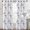 imageHVERSAILTEX Blackout Curtains for Living Room Darkening Thermal Insulated Panels 84 Inch Long Light Blocking Grommet CurtainsDrapes 2 Panels Vintage Classical Floral Printing Bluestone and TaupeGreySage