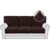 imageHVERSAILTEX MultiPieces Sofa Covers Stretch Couch Covers Form Fitted Seats and Back Cushions Covers 3 Seat Covers Plus 3 Back Cusion Covers Bonus 2 Armrest Covers GreyChocolate
