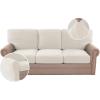 imageHVERSAILTEX MultiPieces Sofa Covers Stretch Couch Covers Form Fitted Seats and Back Cushions Covers 3 Seat Covers Plus 3 Back Cusion Covers Bonus 2 Armrest Covers GreyIvory