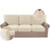 imageHVERSAILTEX MultiPieces Sofa Covers Stretch Couch Covers Form Fitted Seats and Back Cushions Covers 3 Seat Covers Plus 3 Back Cusion Covers Bonus 2 Armrest Covers GreyNatural