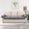 imageHVERSAILTEX MultiPieces Sofa Covers Stretch Couch Covers Form Fitted Seats and Back Cushions Covers 3 Seat Covers Plus 3 Back Cusion Covers Bonus 2 Armrest Covers GreyDove