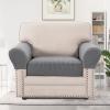 imageHVERSAILTEX MultiPieces Sofa Covers Stretch Couch Covers Form Fitted Seats and Back Cushions Covers 3 Seat Covers Plus 3 Back Cusion Covers Bonus 2 Armrest Covers GreyDove