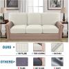 imageHVERSAILTEX MultiPieces Sofa Covers Stretch Couch Covers Form Fitted Seats and Back Cushions Covers 3 Seat Covers Plus 3 Back Cusion Covers Bonus 2 Armrest Covers GreyIvory