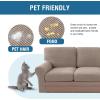 imageHVERSAILTEX MultiPieces Sofa Covers Stretch Couch Covers Form Fitted Seats and Back Cushions Covers 3 Seat Covers Plus 3 Back Cusion Covers Bonus 2 Armrest Covers GreySand