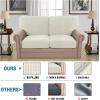 imageHVERSAILTEX MultiPieces Sofa Covers Stretch Couch Covers Form Fitted Seats and Back Cushions Covers 3 Seat Covers Plus 3 Back Cusion Covers Bonus 2 Armrest Covers GreyIvory