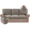 imageHVERSAILTEX MultiPieces Sofa Covers Stretch Couch Covers Form Fitted Seats and Back Cushions Covers 3 Seat Covers Plus 3 Back Cusion Covers Bonus 2 Armrest Covers GreyTaupe