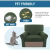 imageHVERSAILTEX MultiPieces Sofa Covers Stretch Couch Covers Form Fitted Seats and Back Cushions Covers 3 Seat Covers Plus 3 Back Cusion Covers Bonus 2 Armrest Covers GreyBronze Green