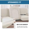 imageHVERSAILTEX MultiPieces Sofa Covers Stretch Couch Covers Form Fitted Seats and Back Cushions Covers 3 Seat Covers Plus 3 Back Cusion Covers Bonus 2 Armrest Covers GreyIvory