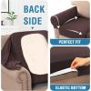imageHVERSAILTEX MultiPieces Sofa Covers Stretch Couch Covers Form Fitted Seats and Back Cushions Covers 3 Seat Covers Plus 3 Back Cusion Covers Bonus 2 Armrest Covers GreyChocolate