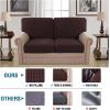 imageHVERSAILTEX MultiPieces Sofa Covers Stretch Couch Covers Form Fitted Seats and Back Cushions Covers 3 Seat Covers Plus 3 Back Cusion Covers Bonus 2 Armrest Covers GreyChocolate