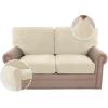 imageHVERSAILTEX MultiPieces Sofa Covers Stretch Couch Covers Form Fitted Seats and Back Cushions Covers 3 Seat Covers Plus 3 Back Cusion Covers Bonus 2 Armrest Covers GreyNatural