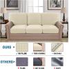 imageHVERSAILTEX MultiPieces Sofa Covers Stretch Couch Covers Form Fitted Seats and Back Cushions Covers 3 Seat Covers Plus 3 Back Cusion Covers Bonus 2 Armrest Covers GreyNatural