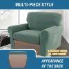 imageHVERSAILTEX MultiPieces Sofa Covers Stretch Couch Covers Form Fitted Seats and Back Cushions Covers 3 Seat Covers Plus 3 Back Cusion Covers Bonus 2 Armrest Covers GreySage