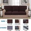 imageHVERSAILTEX MultiPieces Sofa Covers Stretch Couch Covers Form Fitted Seats and Back Cushions Covers 3 Seat Covers Plus 3 Back Cusion Covers Bonus 2 Armrest Covers GreyChocolate