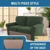 imageHVERSAILTEX MultiPieces Sofa Covers Stretch Couch Covers Form Fitted Seats and Back Cushions Covers 3 Seat Covers Plus 3 Back Cusion Covers Bonus 2 Armrest Covers GreyBronze Green