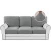 imageHVERSAILTEX MultiPieces Sofa Covers Stretch Couch Covers Form Fitted Seats and Back Cushions Covers 3 Seat Covers Plus 3 Back Cusion Covers Bonus 2 Armrest Covers GreyDove