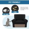 imageHVERSAILTEX MultiPieces Sofa Covers Stretch Couch Covers Form Fitted Seats and Back Cushions Covers 3 Seat Covers Plus 3 Back Cusion Covers Bonus 2 Armrest Covers GreyBlack