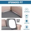 imageHVERSAILTEX MultiPieces Sofa Covers Stretch Couch Covers Form Fitted Seats and Back Cushions Covers 3 Seat Covers Plus 3 Back Cusion Covers Bonus 2 Armrest Covers GreyNeutral Gray