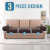 imageHVERSAILTEX MultiPieces Sofa Covers Stretch Couch Covers Form Fitted Seats and Back Cushions Covers 3 Seat Covers Plus 3 Back Cusion Covers Bonus 2 Armrest Covers GreyChocolate
