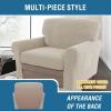 imageHVERSAILTEX MultiPieces Sofa Covers Stretch Couch Covers Form Fitted Seats and Back Cushions Covers 3 Seat Covers Plus 3 Back Cusion Covers Bonus 2 Armrest Covers GreyIsland Fossi