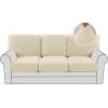 imageHVERSAILTEX MultiPieces Sofa Covers Stretch Couch Covers Form Fitted Seats and Back Cushions Covers 3 Seat Covers Plus 3 Back Cusion Covers Bonus 2 Armrest Covers GreyNatural