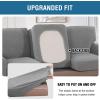 imageHVERSAILTEX MultiPieces Sofa Covers Stretch Couch Covers Form Fitted Seats and Back Cushions Covers 3 Seat Covers Plus 3 Back Cusion Covers Bonus 2 Armrest Covers GreyDove