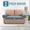 imageHVERSAILTEX MultiPieces Sofa Covers Stretch Couch Covers Form Fitted Seats and Back Cushions Covers 3 Seat Covers Plus 3 Back Cusion Covers Bonus 2 Armrest Covers GreyDove