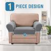 imageHVERSAILTEX MultiPieces Sofa Covers Stretch Couch Covers Form Fitted Seats and Back Cushions Covers 3 Seat Covers Plus 3 Back Cusion Covers Bonus 2 Armrest Covers GreyDove